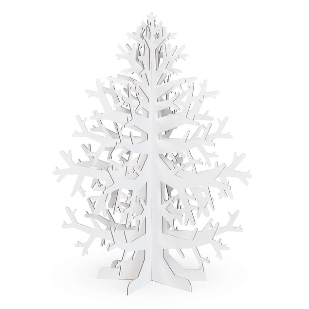 Árbol de Navidad de cartón Árbol de Navidad blanco sostenible para pintar/decorar